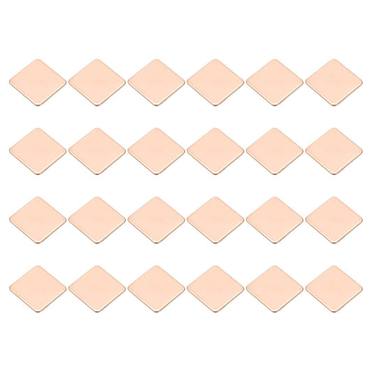PATIKIL Copper Heatsink Pad Shims, 24 Pcs 20x20x1.2mm Copper Pad Shim IC Chipset GPU CPU Thermal Heatsink for Cooling Laptop Desktop Computer