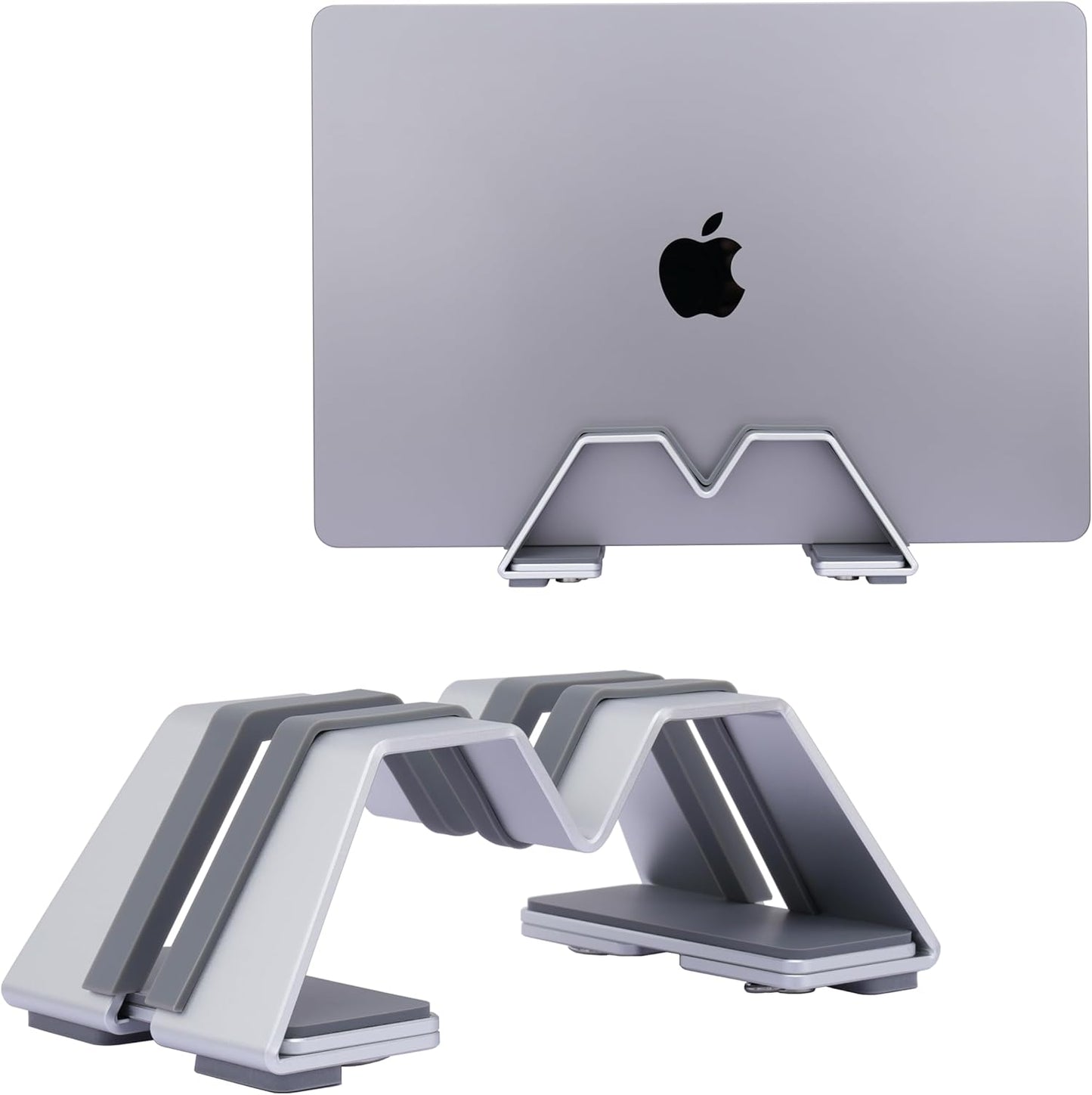 Adjustable Vertical Laptop Stand - Aluminum, Universal Fit for All Laptops (10-30mm Thickness) - Fashion Design, Adjustable Width, Anti-Slip & Scratch-Resistant, Patented Design