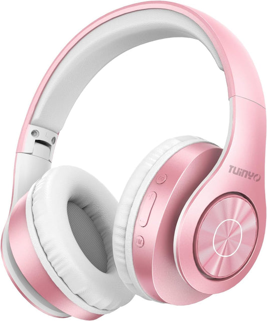 TUINYO Get Immersed in Audio Wireless Headphones - Over Ear, Bluetooth, Foldable & with Mic - Perfect for Travel, Work, TV and Cellphone