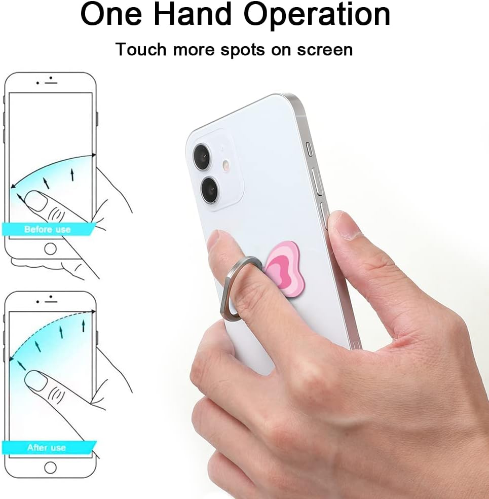 Bonoma Butterfly Phone Ring Holder, 3 Pack Universal Finger Ring Stand Grip Kickstand Ring, 360° Rotation Universal Stylish Stand Compatible with All Smartphones
