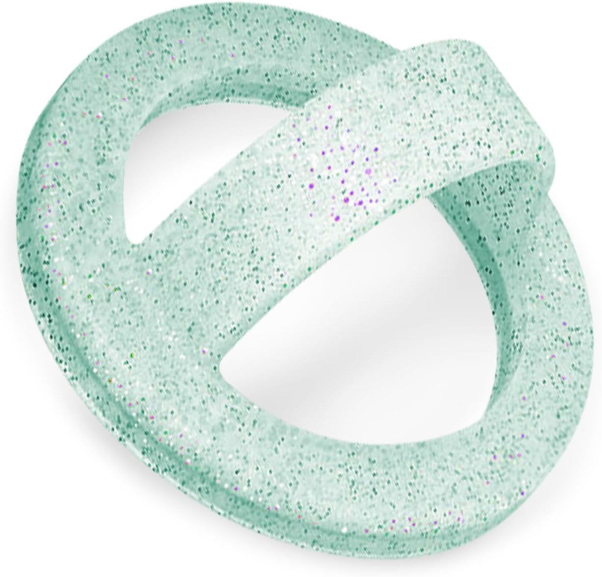 Magnetic Silicone Ring Grip Phone Holder, Loop Grip Phone Holder,Magnetic Phone Loop,Magsafe Phone Grip,Compatible with Magsafe for iPhone 16/15/14/13/12 Series (Green Sparkle)