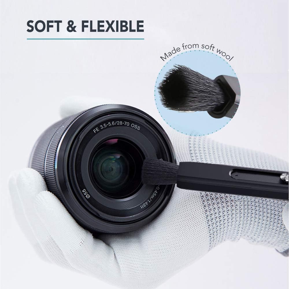 Foto&Tech Lens Pen Cleaning System for Canon Nikon Sony Panasonic Fujifilm Olympus Pentax Sigma DSLR/SLR/Evil/Film Camera with Foto&Tech Velvet Bag (2 PCS, Black)