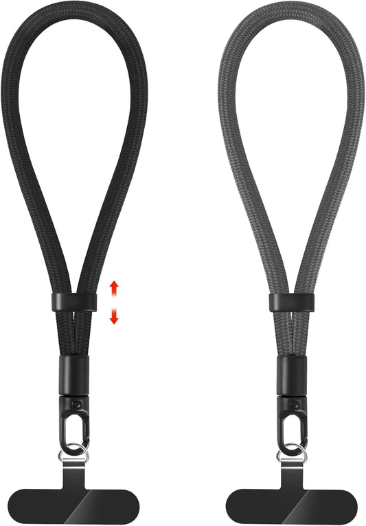 Phone Lanyard, 2 Pack Adjustable Cell Phone Lanyard Strap, Hand Wrist Strap Lanyard with Tether Tabs for Smartphones