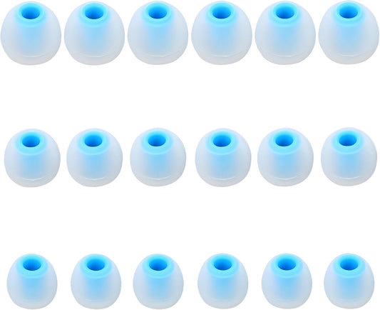 Earbud Replacement Tips Silicone Earbud Tips Ear Tips Fit Most in-Ear Earbuds(Inner Hole 3.8mm -5.1mm) Headphone Earbud Rubber Tips9 Pairs S M L