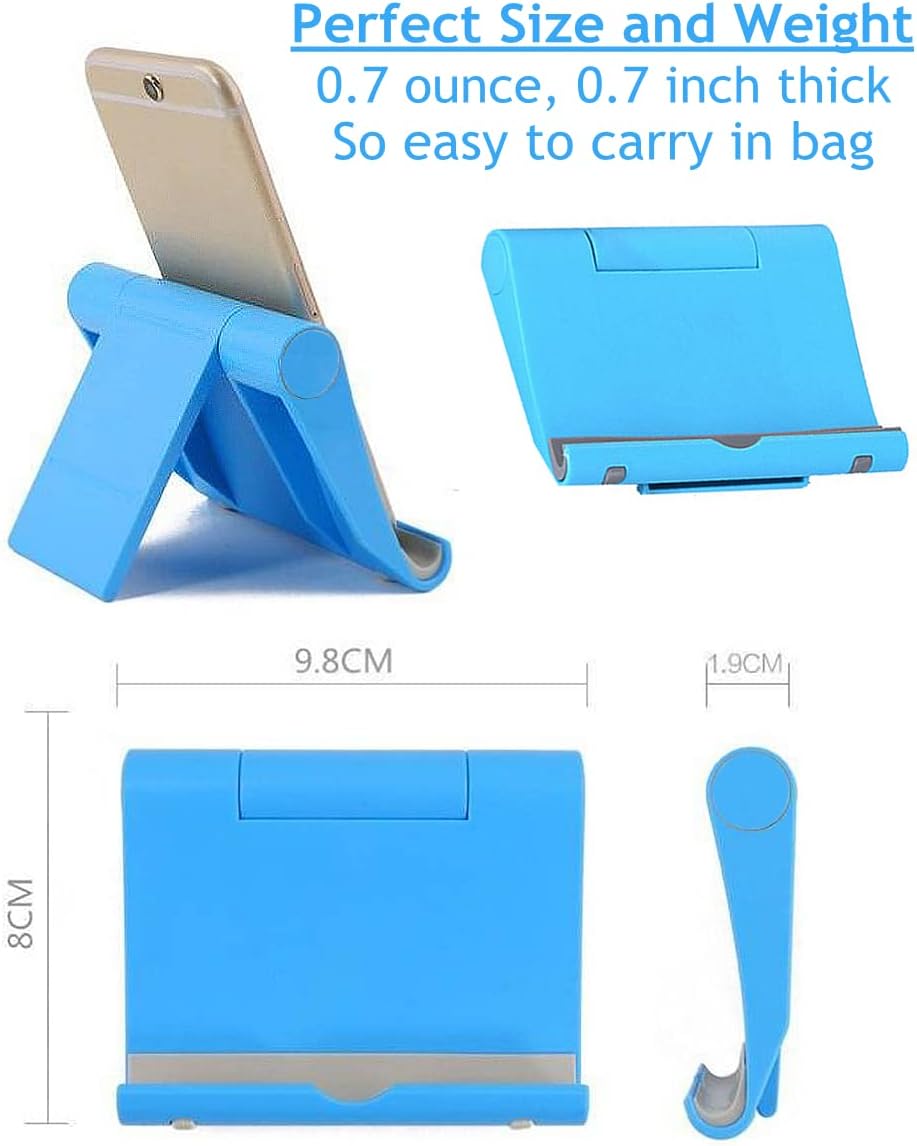 Cell Phone Stand for Desk 2 Pack Mobile Phone Holders Desktop Tablet Stand, Foldable Phone Dock Universal Adjustable Tablet Stand for Desk Compatible with Cell Phone Support (Pink 2 PCS)