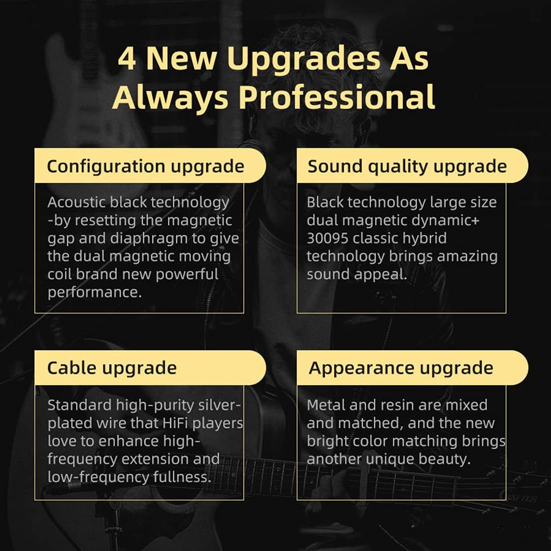 KZ ZSN Pro X in Ear Monitor Earphone 1BA 1DD Wired Earphone HiFi Sport Gaming Earbuds Headphones Compatibility for Phone Computer Tablet