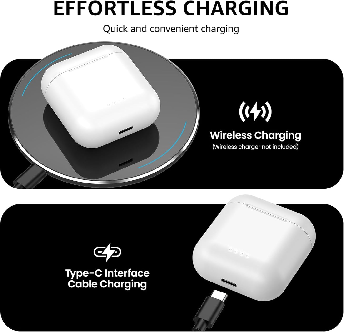 TOZO T6 Wireless Earbuds, Bluetooth 5.3 Ear Buds, Stereo Sound in Ear Headphones, 50 Hours Playtime, Wireless Charging Case, APP Customizable EQs, IPX8 Waterproof Earphones