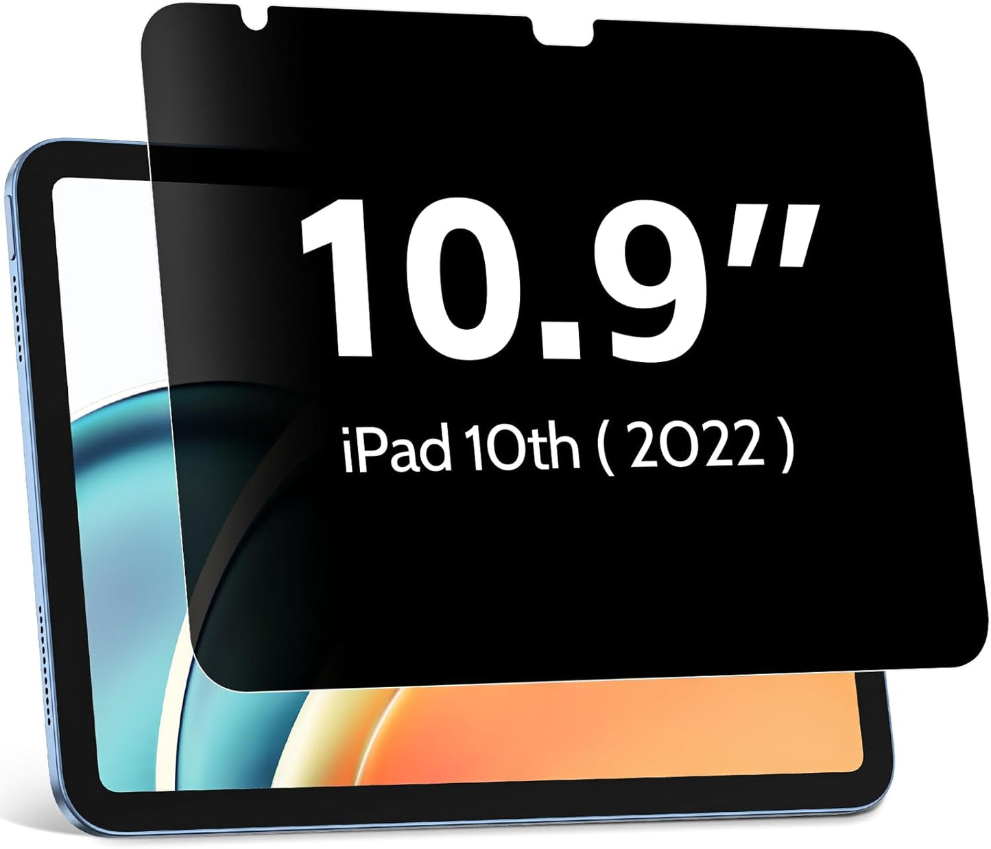 Privacy Screen Protector Compatible with iPad 10th 2022 10.9" & iPad 11th A16 2025 11", Anti Glare Blue Light Spy Filter Private, High Sensitive Bubble-Free Easy Install Black Security Screen Shield