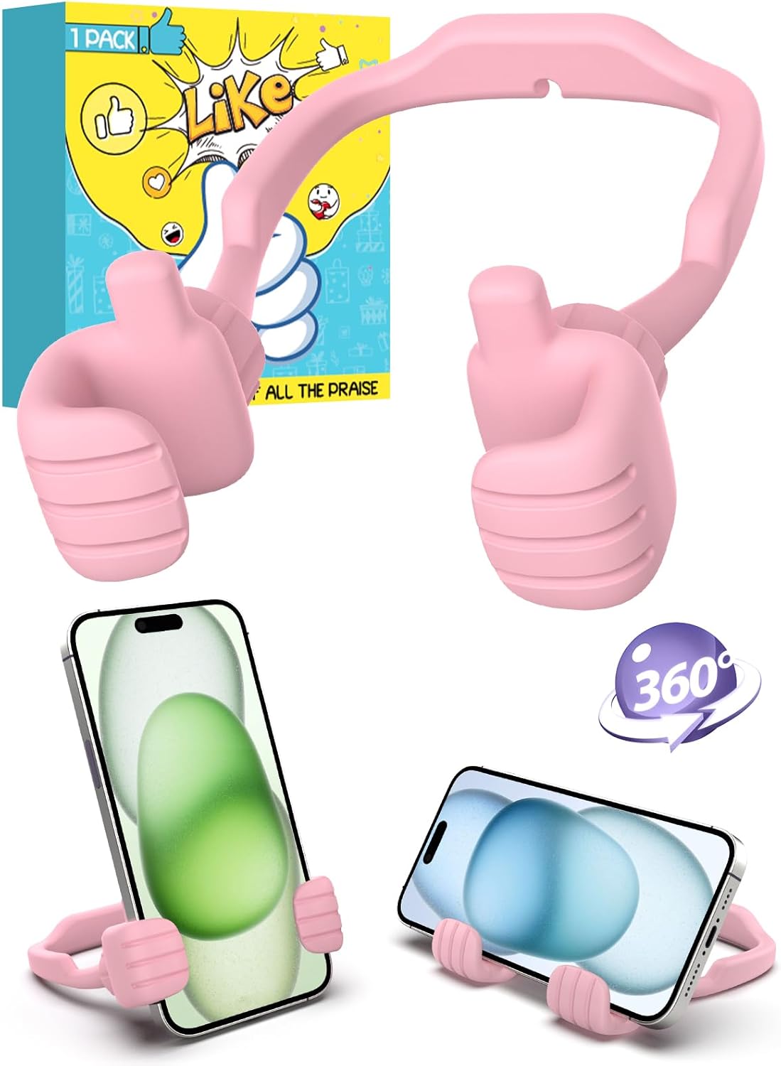 Cell Phone Stand Thumbs Up Lazy Phone Stand - Phone Holder 2025 College Graduation Gifts for Her Him Cellphone iPhone Stand for Desk Birthday Gifts for Teens Girls Boys Adults Women Men Wife