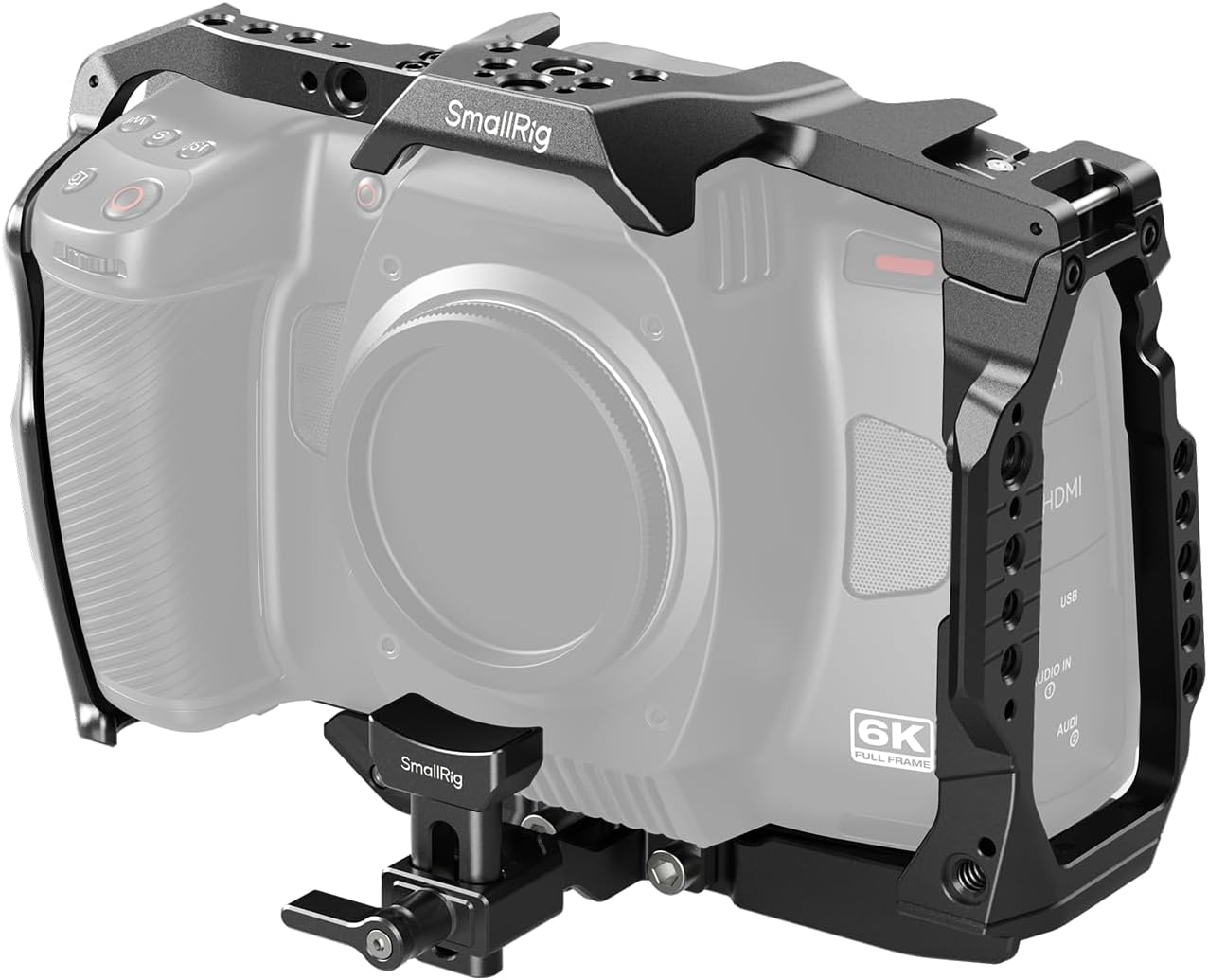 SmallRig Cage for Blackmagic Design Cinema 6K, Only for BMCC 6K, Full/Half Cage Included Lens Mount Converter Support, Anti-Deflection, Anti-Scratch, Full Access Design - 4785