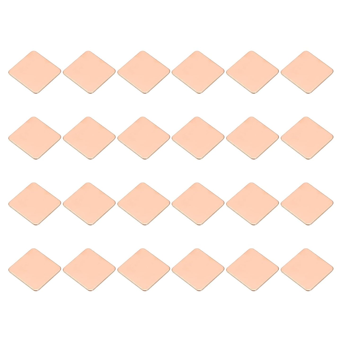 PATIKIL Copper Heatsink Pad Shims, 24 Pcs 20x20x0.8mm Copper Pad Shim IC Chipset GPU CPU Thermal Heatsink for Cooling Laptop Desktop Computer