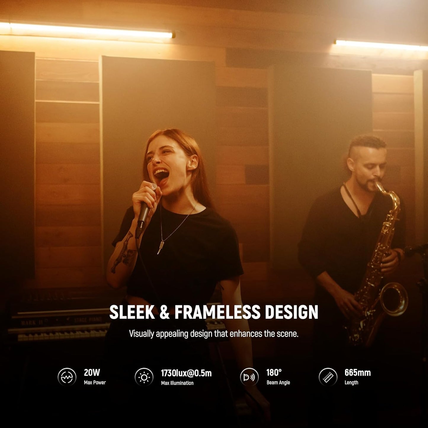 NEEWER TL60 RGB Tube Light, 20W Full Color RGBWW LED Video Lighting Wand Stick for Studio Photography Recording Streaming, APP/2.4G/DMX Control, 7 Pixel Effects 18 Scenes, 2500-10000K CRI97+ TLCI98+