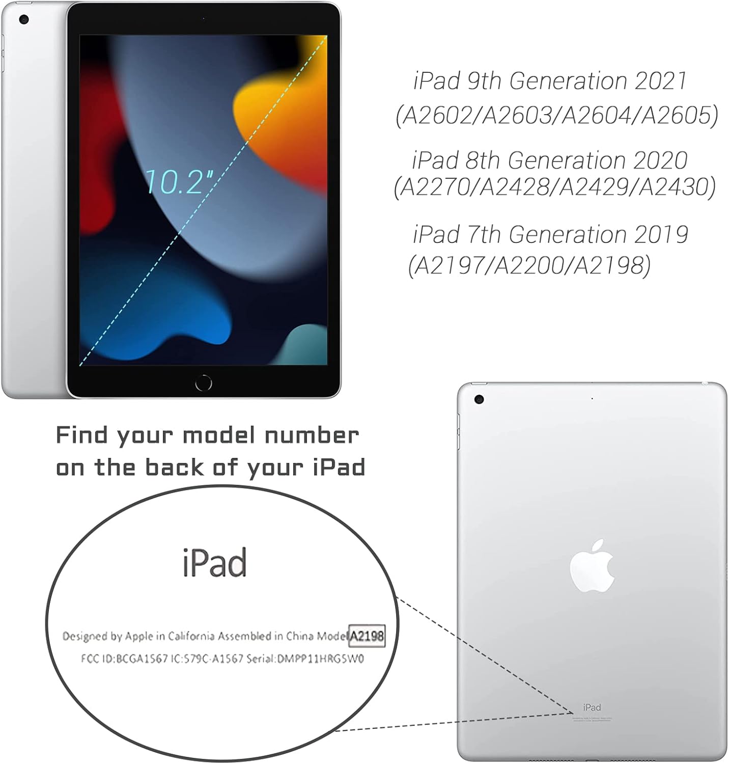 Rantice iPad 9th Generation Case, iPad 8th/7th Generation Case, iPad Case with Kickstand and Pencil Holder for iPad 10.2 Case(Mint Green+Rose)