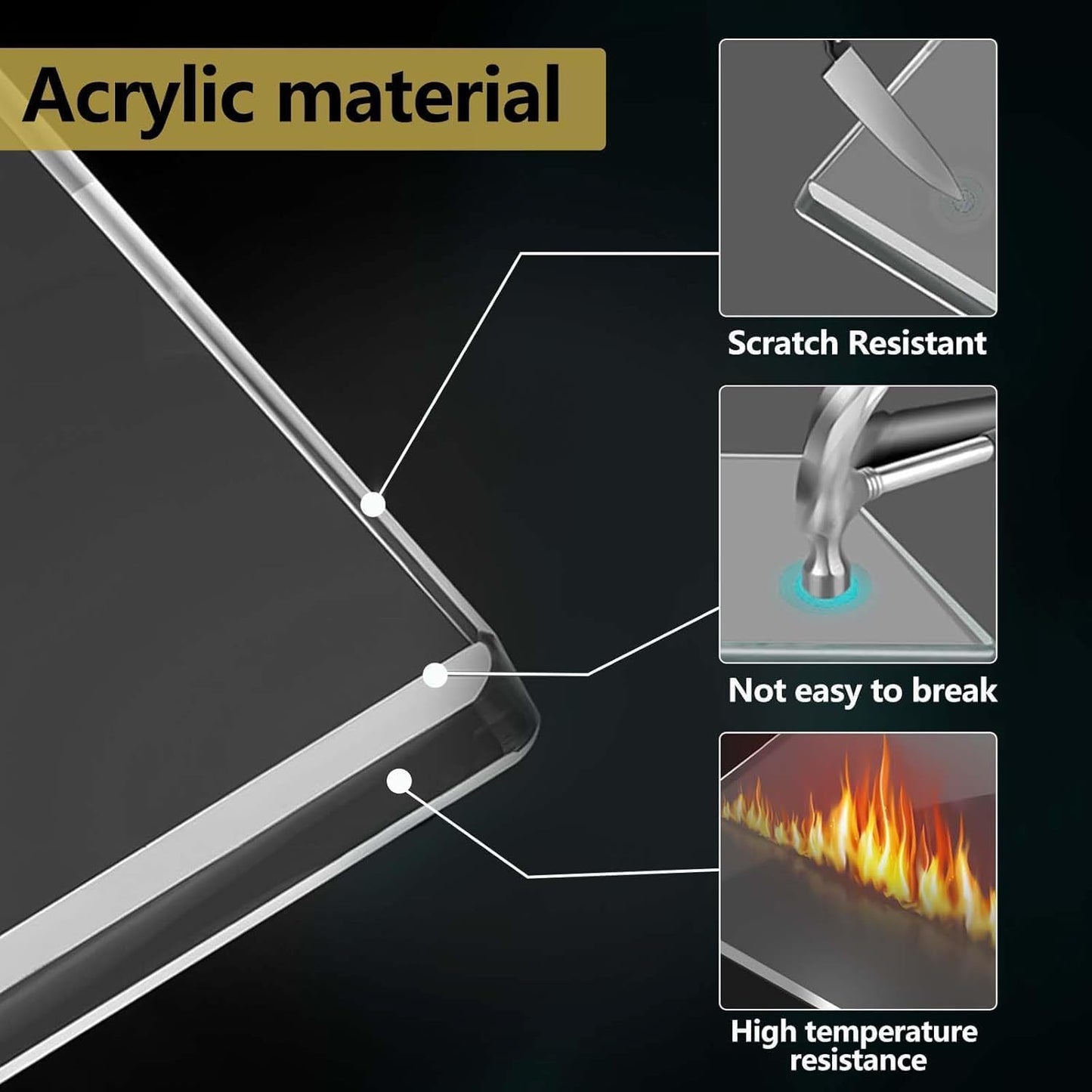 Keyboard Cat Protector - 20" Large Monitor Stand 2 in 1 Clear Acrylic Keyboard Cover Long Acrylic Monitor Stand Keyboard Protective Cover for Desk 108 Keyboard Protector Laptop Computer Monitor