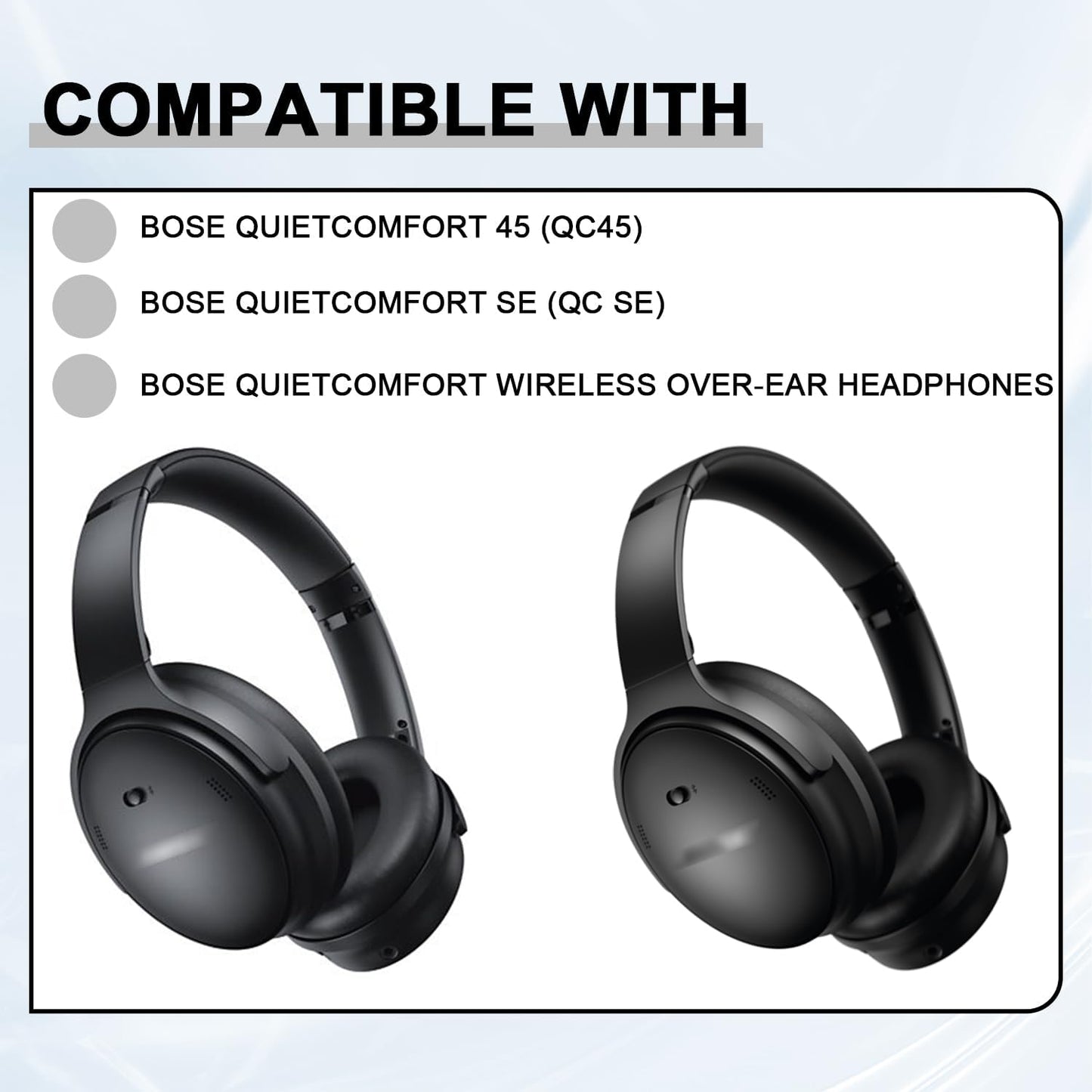 Replacement Ear Pads for Bose QuietComfort 45 (QC45)/QuietComfort SE (QC SE)/Quiet Comfort Headphones, Ear Cushions, Headset Earpads, Ear Cups Cover with Soft Protein Leather (Cypress Green)