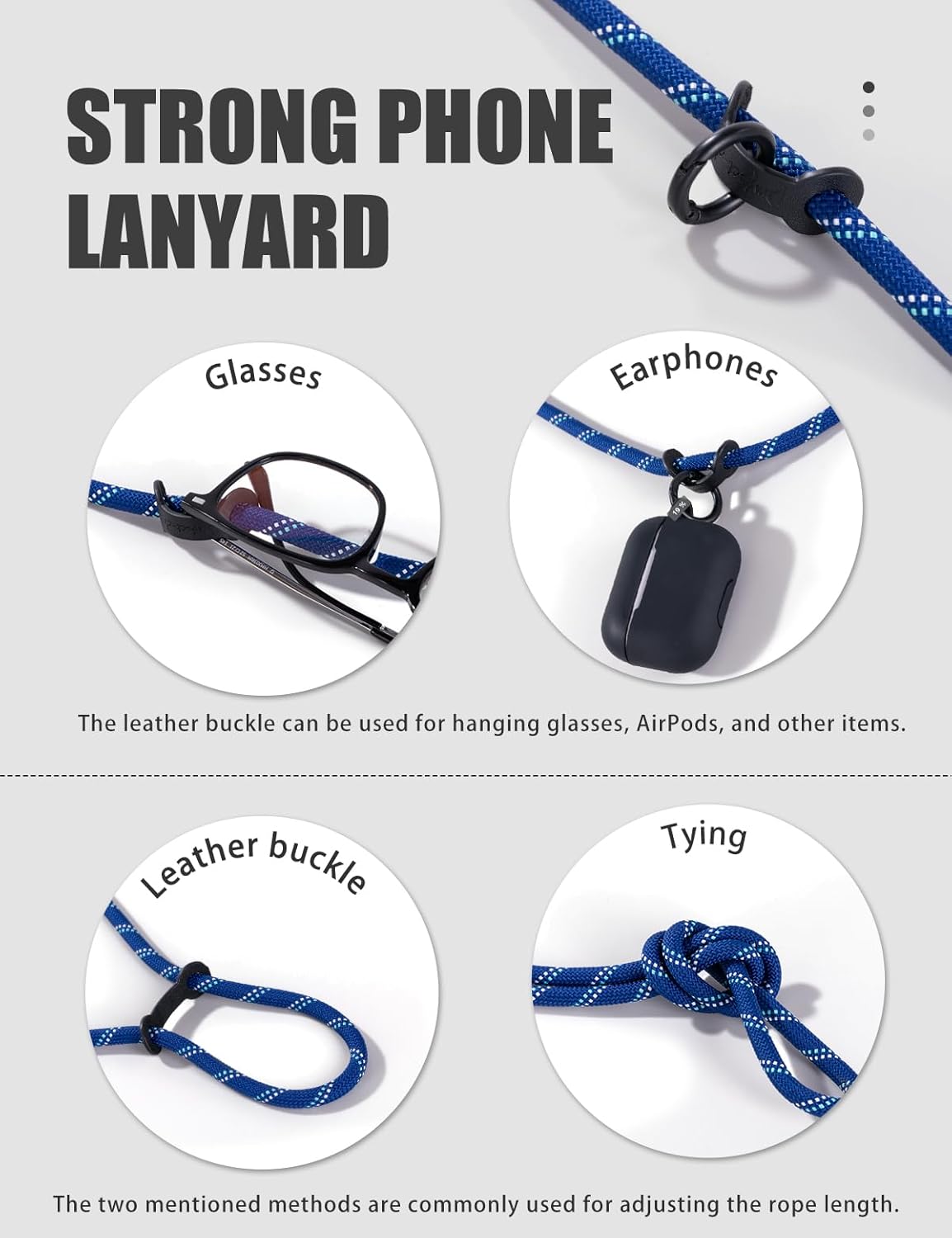 project-cb Phone Lanyard×1,Phone Tether Tab×2,Cell Phone Lanyards for Around the Neck,Rope Lanyard,Universal Adjustable Phone Strap Crossbody,Cell Phone Chain(Magenta)