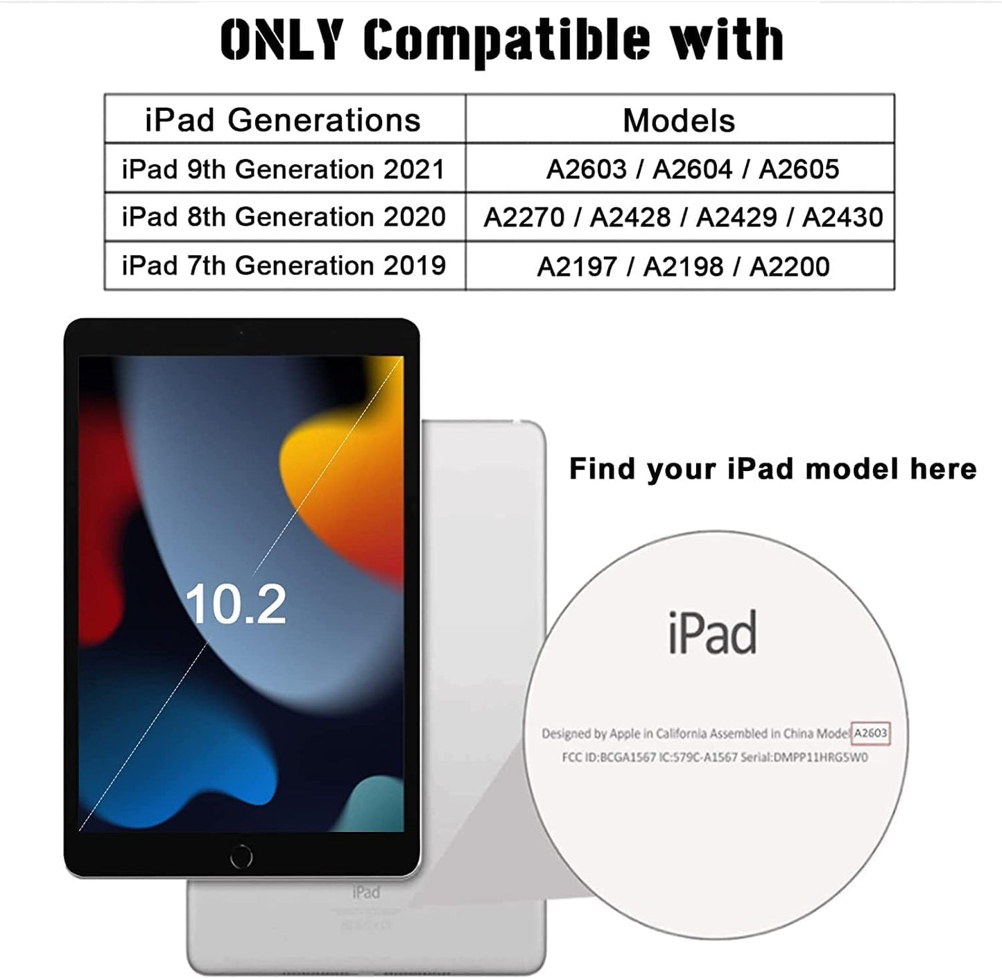 Rantice iPad 9th Gen Case - Hybrid Shockproof Rugged Drop Protection with Kickstand for 10.2'' 2021/2020/2019 iPads (Red+Black)