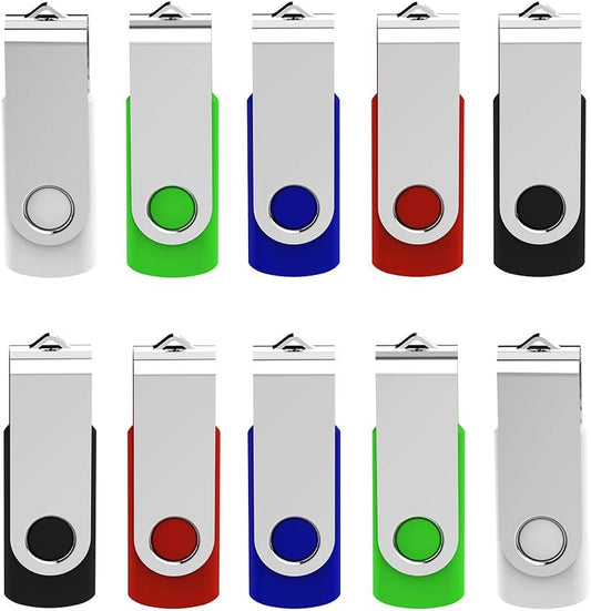Flash Drive, 8 GB USB Flash Drive Pack Thumb Drive KEXIN 8GB Flash Drive Jump Drive Bulk USB Flash Drive for Data Storage, (10 Pack, Multi-Color)