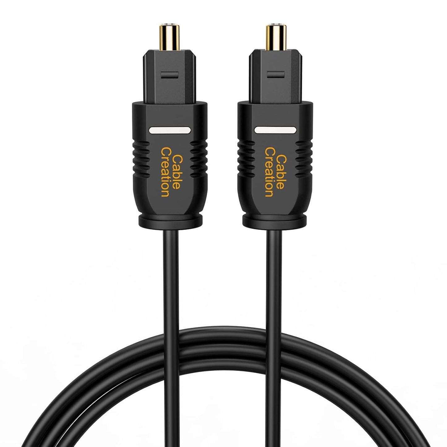 CableCreation Optical Digital Audio Cable 15FT, Thin Fiber Optic Toslink Gold Plated Optical S/PDIF Cord for Home Theater, Sound Bar, TV, PS4, Xbox, DVD/CD Player, Game Console& More, Black