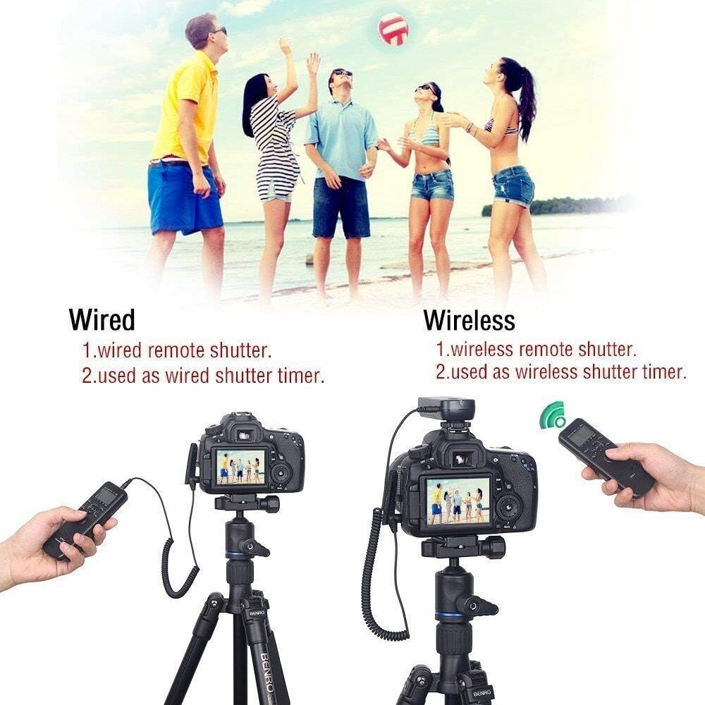 PHOLSY Camera Timer Remote Control with HDR Compatible with Canon R100 R8 R6ii R7 R10 90D 250D 850D 6Dii 7Dii G1Xiii; for Olympus OM-1, EM1X, EM1 II; for Fuji GFX50SII, XT3, XT4, XT5, XT30II