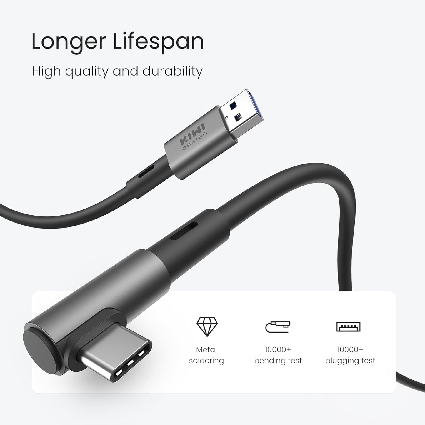 KIWI design 16FT Link Cable Compatible with Oculus/Meta Quest 3S Accessories, and Quest 3/2/Pro/Pico 4, USB3.0 Link Cable with 5Gbps Super Speed