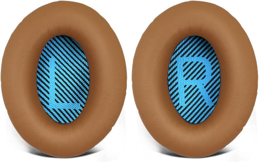 Replacement Ear Pads for Bose QuietComfort 15(qc15/QC15), Headphone Ear Covers, High Density Memory Cotton, Soft Leather, Adaptive Noise Isolation Headphones Pads Cushions-Khaki