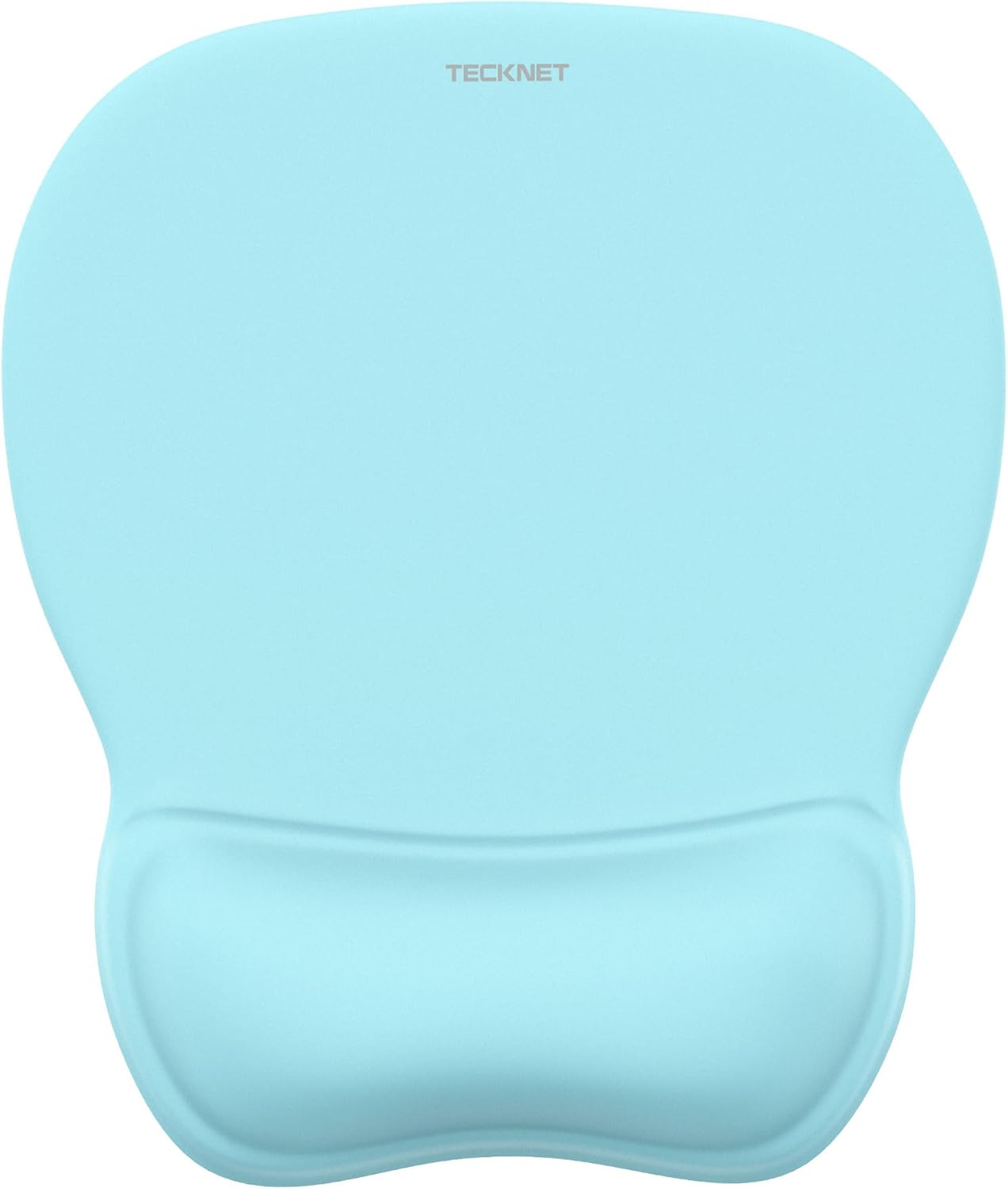 TECKNET Gel Mouse Pad with Wrist Rest, Ergonomic Office Mousepad with Wrist Support - Non-Slip & Smooth Surface Comfortable Desk Accessories Mat for Office, Gaming and Study - LT.Blue