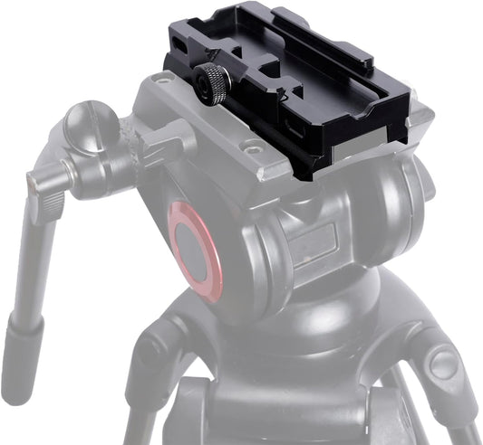 NICEYRIG Extended Quick Release Plate for Manfrotto-Style to Quick Release Clamp for Arca-Swiss, Tripod to Gimbal Adapter Applicable for DJI RS 4/4 Pro/3/3 Pro/2/RSC2, Ronin S - 563