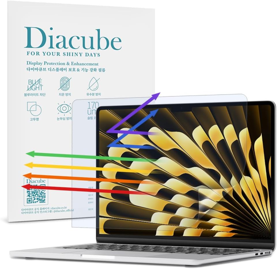 Anti Blue Light Matte Screen Protector For Macbook Air 13.6" (2024 M3) | Anti-Glare | Reducing Eye Fatigue with Blue Light Blocking Filter