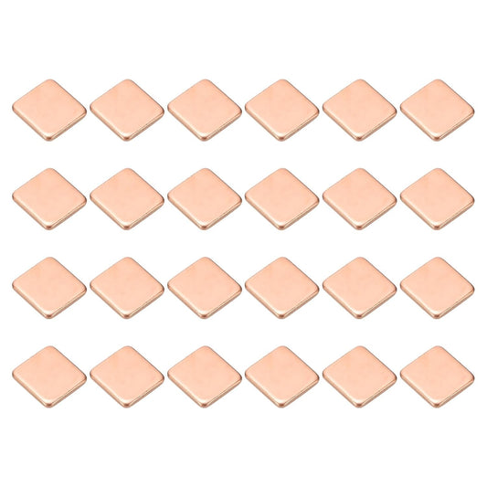 PATIKIL Copper Heatsink Pad Shims, 24 Pcs 15x15x2mm Copper Pad Shim IC Chipset GPU CPU Thermal Heatsink for Cooling Laptop Desktop Computer
