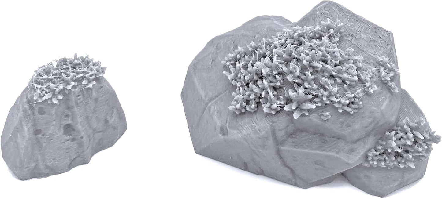 Swamp Scatter Rocks by Printable Scenery, 3D Printed Tabletop RPG Scenery and Wargame Terrain 28mm Miniatures