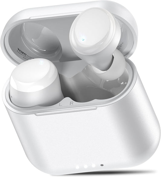 TOZO T6 Wireless Earbuds, Bluetooth 5.3 Ear Buds, Stereo Sound in Ear Headphones, 50 Hours Playtime, Wireless Charging Case, APP Customizable EQs, IPX8 Waterproof Earphones