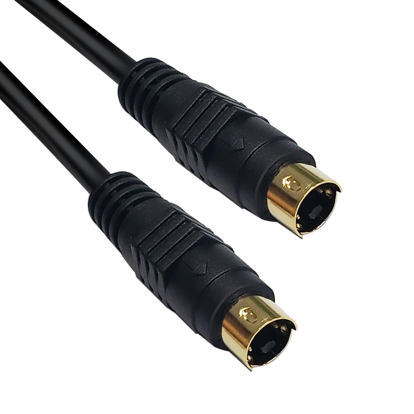 S Video Cable, S-Video Cable 4 pin Connector Male to Male Gold Plated Compatible with DVD Player, Home Theater, DSS receivers, VCRs, DVRs/PVRs - 3.28FT