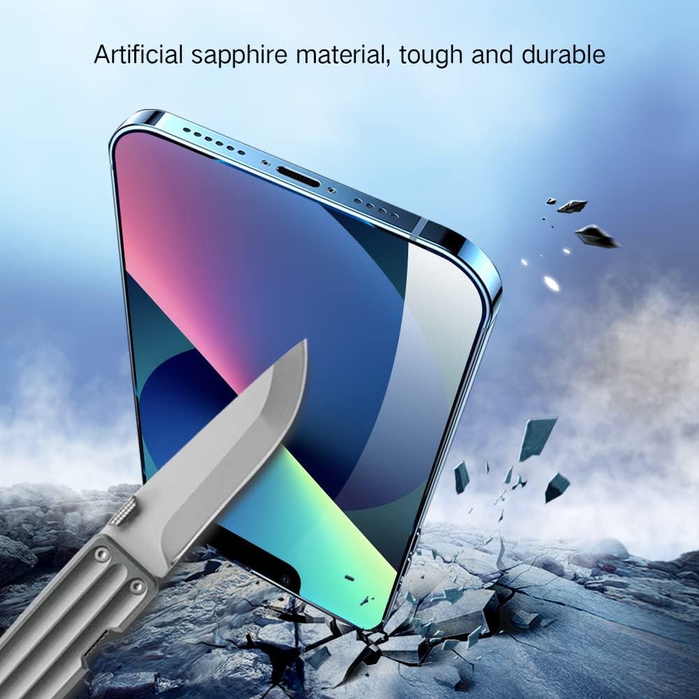 PERFECTSIGHT 2 Pack Anti Blue Light Screen Protector Compatible with iPhone 14, iPhone 13 Pro, iPhone 13, [Eye Protection Relieve Eye Strain] HD Clear Blue Light Blocking Tempered Glass