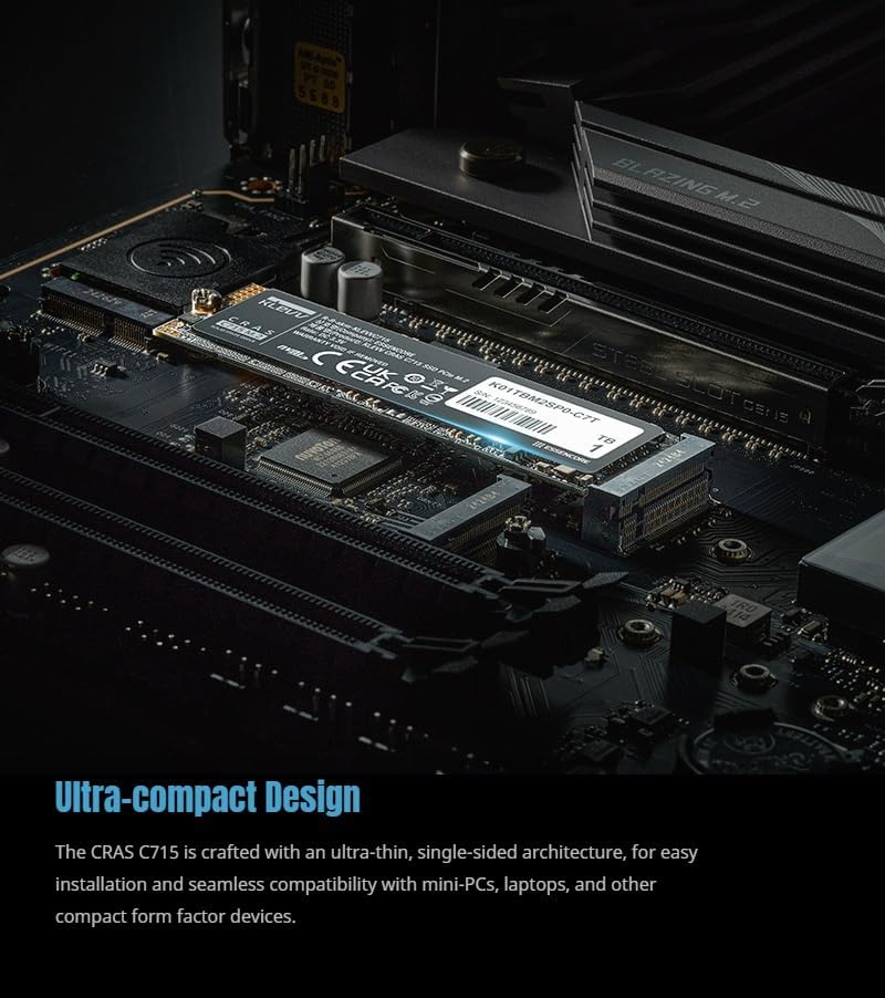 KLEVV CRAS C715 1TB M.2 2280 NVMe PCIe Gen3x4 Laptop & Desktop, up to 3200MB/s (K01TBM2SP0-C7T)