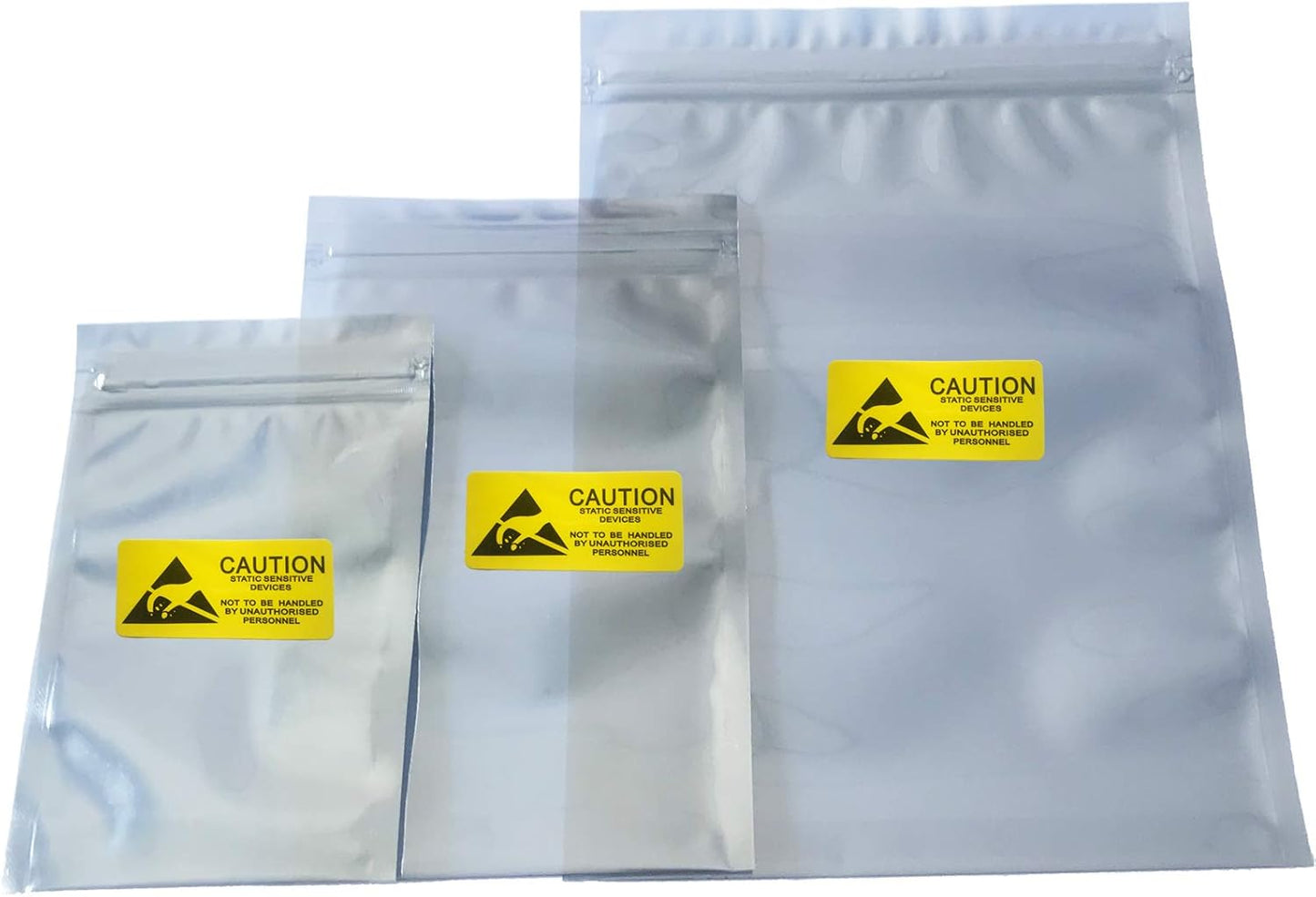 Premium ESD Shielding Bags, 120pcs Mixed Sizes Anti Static Resealable Bags for 3.5 & 2.5 Devices