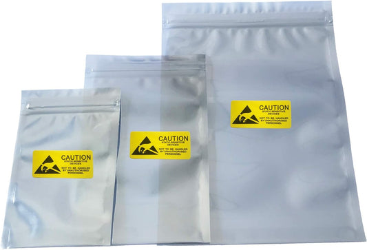 Premium ESD Shielding Bags, 120pcs Mixed Sizes Anti Static Resealable Bags for 3.5 & 2.5 Devices