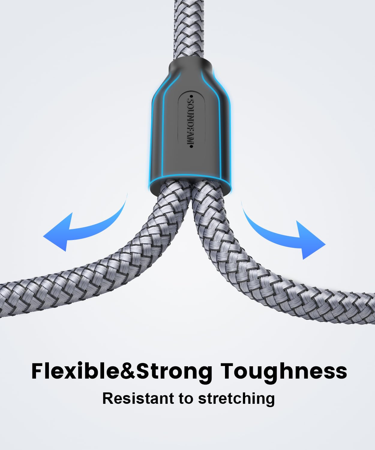 Microphone Splitter 2 Feet/60CM TRS 1/4 inch Splitter 1 Male to 2 Female, 6.35mm Stereo Male Plug to Dual 6.35mm Female-Grey(2PACK)