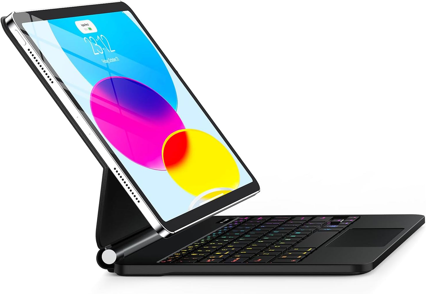 for iPad 11th (A16) & 10th Generation Case with Keyboard – Magic-Style Magnetic – Floating Cantilever Stand - Multi-Touch Trackpad Keyboard Case for iPad 11 inch 2025&10th Gen 10.9 inch (Cool Black)