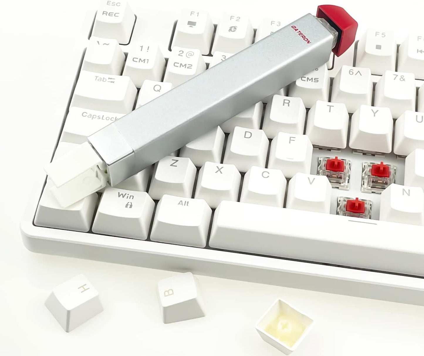 Gateron Keycap Puller V2 Tool for Mechanical Keyboard Keycap Removal Tool (Silver)