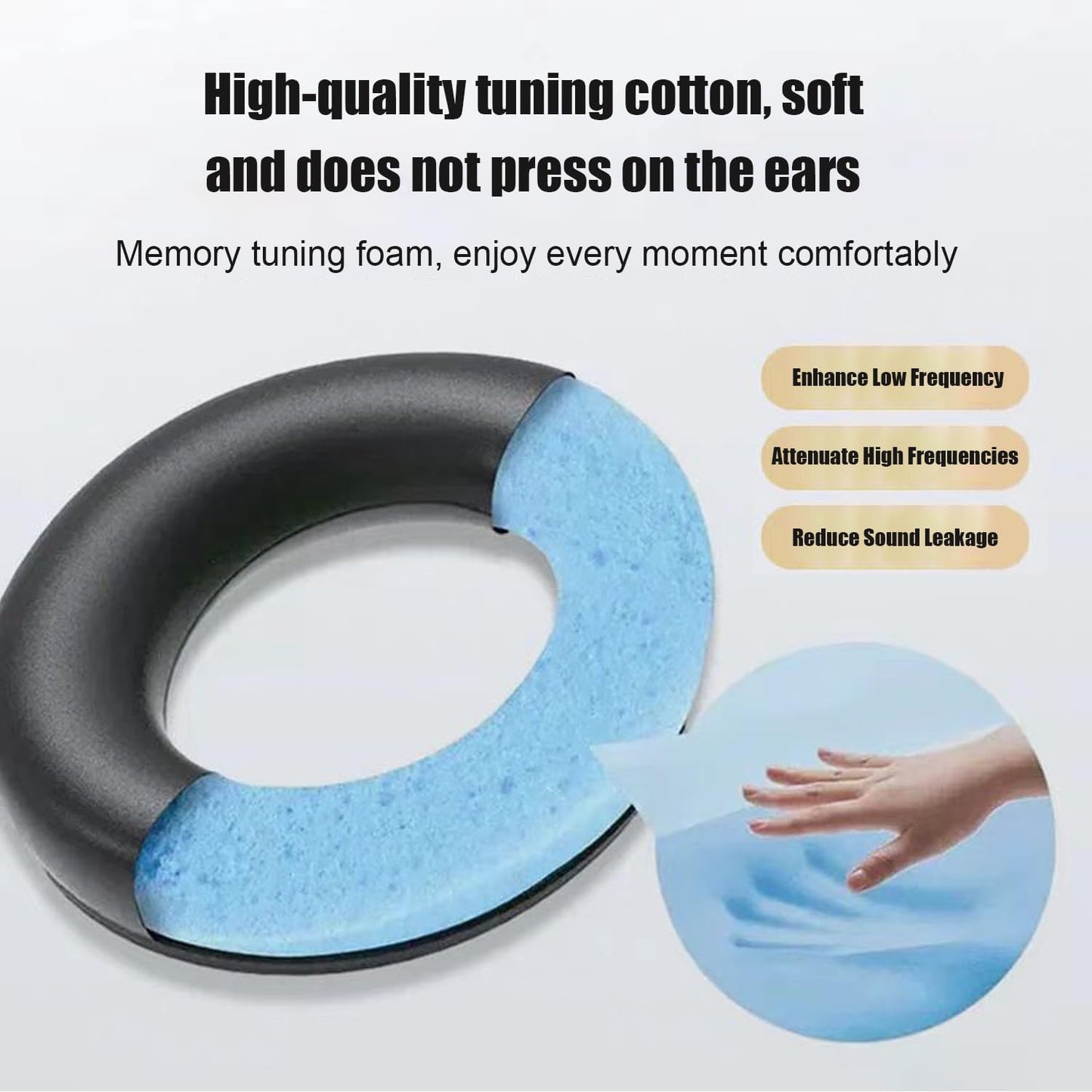 Replacement Earpads Cushions for Bose QuietComfort 35 ii/QC35/QC25/QC2/QC15/Ae2/Ae2i/Ae2w, Thickened Soundproof Sponge, Ear Pads with Softer Leather Ear Pads for Bose(Black)