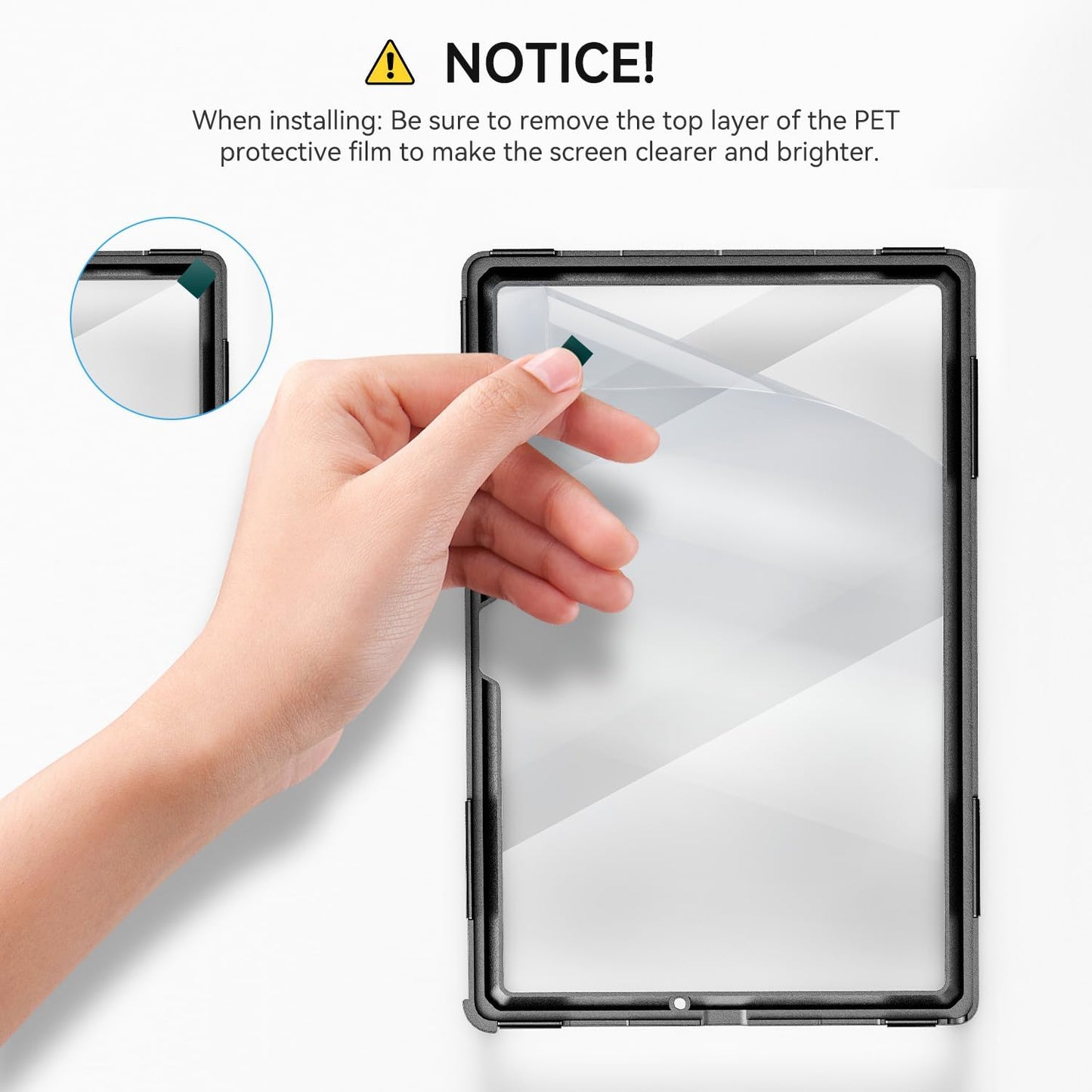 for Samsung Galaxy Tablet A8 Case 10.5 inch 2022 SM-X200/X205/X207 with Screen Protector [360 Rotating Stand] &Hand Shoulder Strap Shockproof Rugged Protective Cover|Black