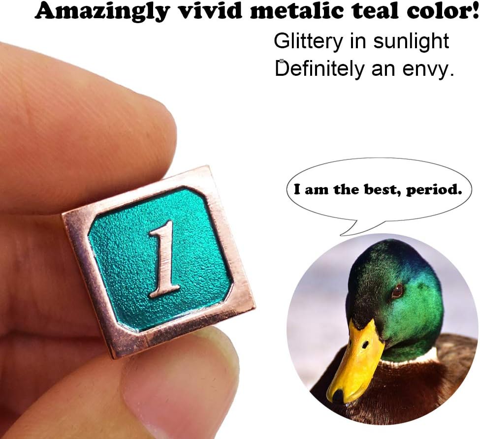 Haxtec DND Metal Dice Set Copper Teal Polyheral Dice Compatible with Dungeons and Dragons RPG D&D Gifts W/PU Leather Dice Bag
