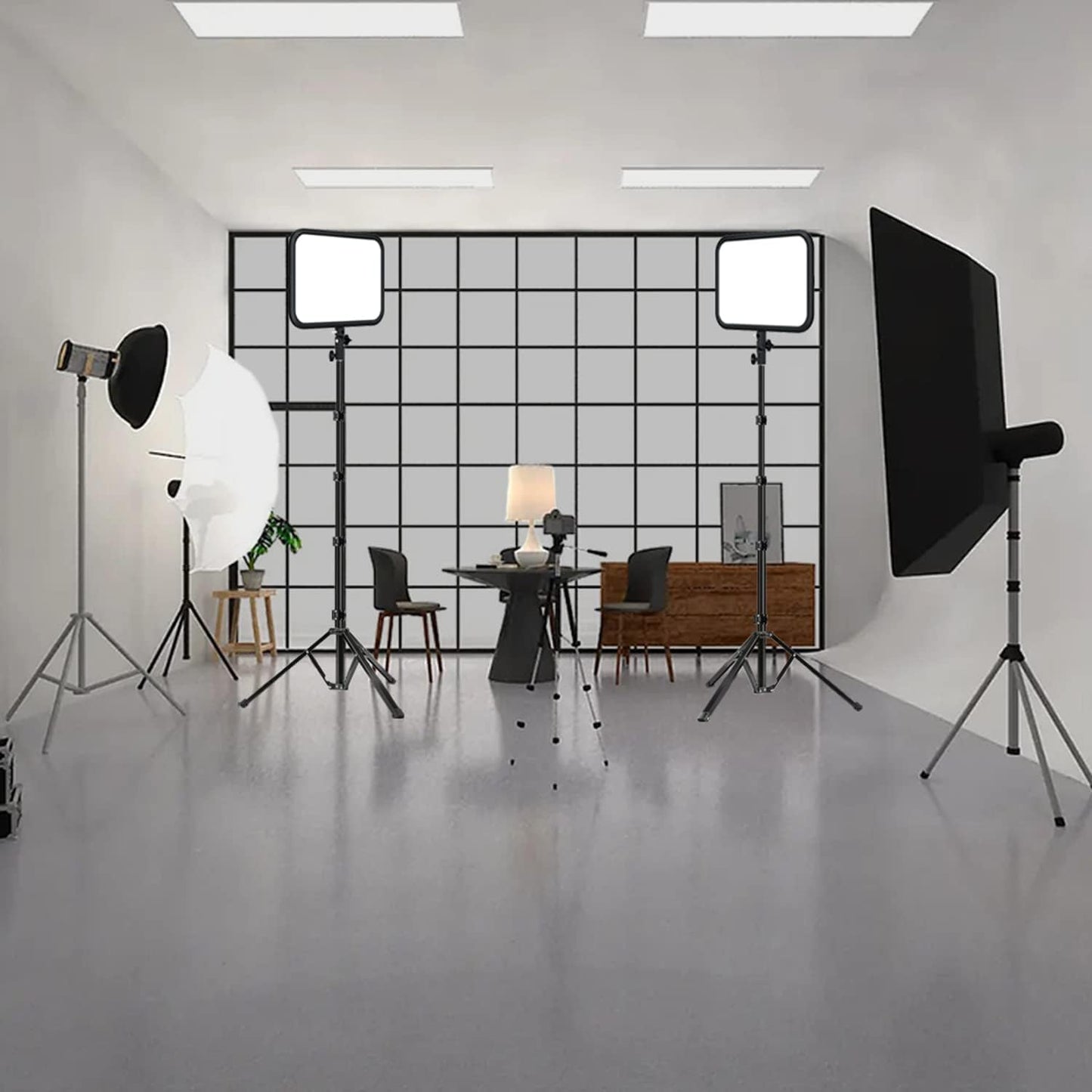 LED Video Light Panel Photography Lighting, 45W LED Studio Light for Phtography, Video Lighting Kit with 70.8" Tripod, Bi-Color 3200K–7500K, 8 Scene Lighting Effects (2 Pack)