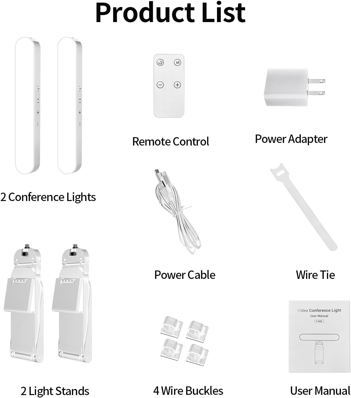 yAyusi Dual-lamp Video Conference Lighting, LED Streaming Light with Remote and Touch Control, Zoom Lighting for Computer,Webcam Laptop Monitor Ring Light for Video Calls/Zoom Meetings/Video Recording