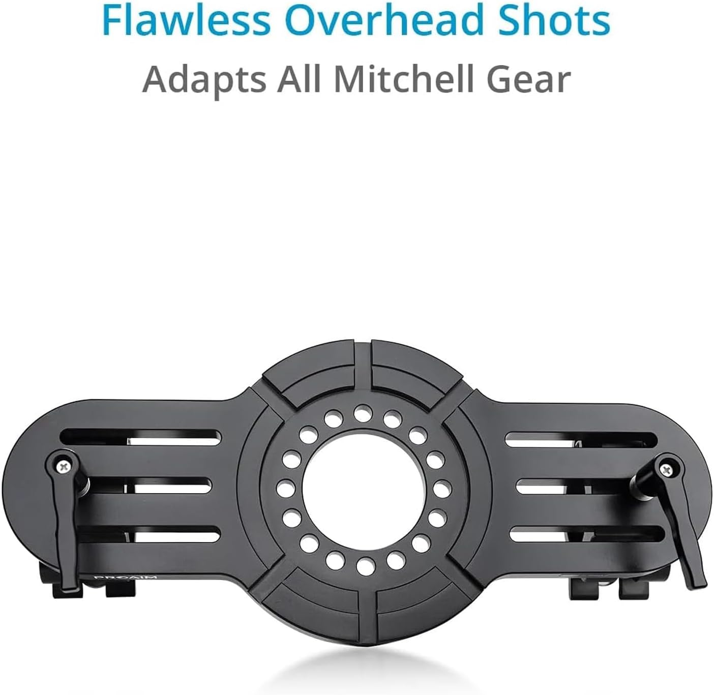 PROAIM Truss/Scaffold Connection Plates – Mitchell Mount. Rigging Adapters for Overhead Shots. for Wall Spreader Rod/Poles/Grids. 360° Swivel Clamps, Robust & Secure - 50kg Payload