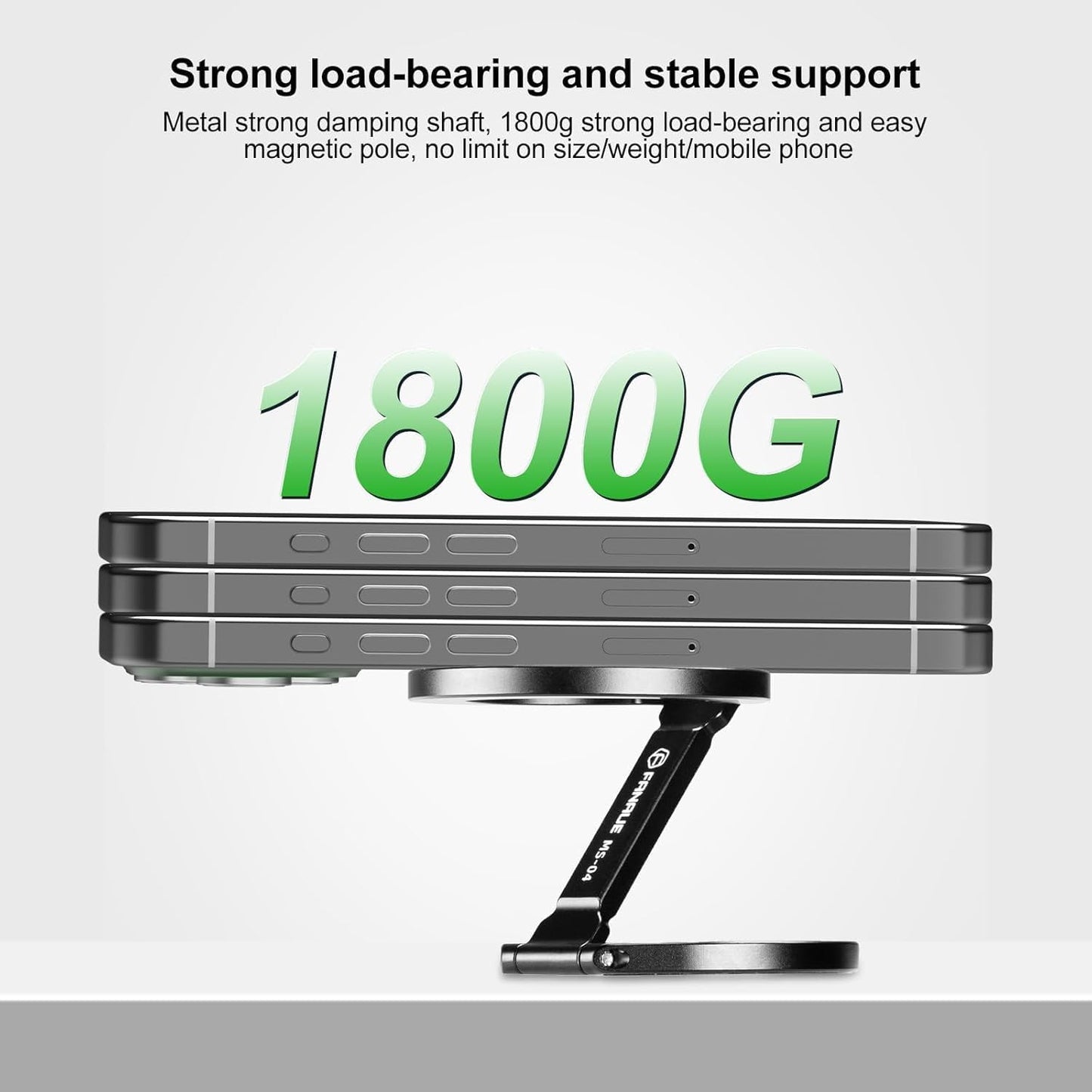 Magnetic Ring Phone Holder for iPhone 16,Double Ring Adjustable Cell Phone Stand,Magnetic Phone Holder 360° Rotation Portable Mount for iPhone 15 14 13 12 Pro Max,Mag/Safe Case,Gym,Golf Cart