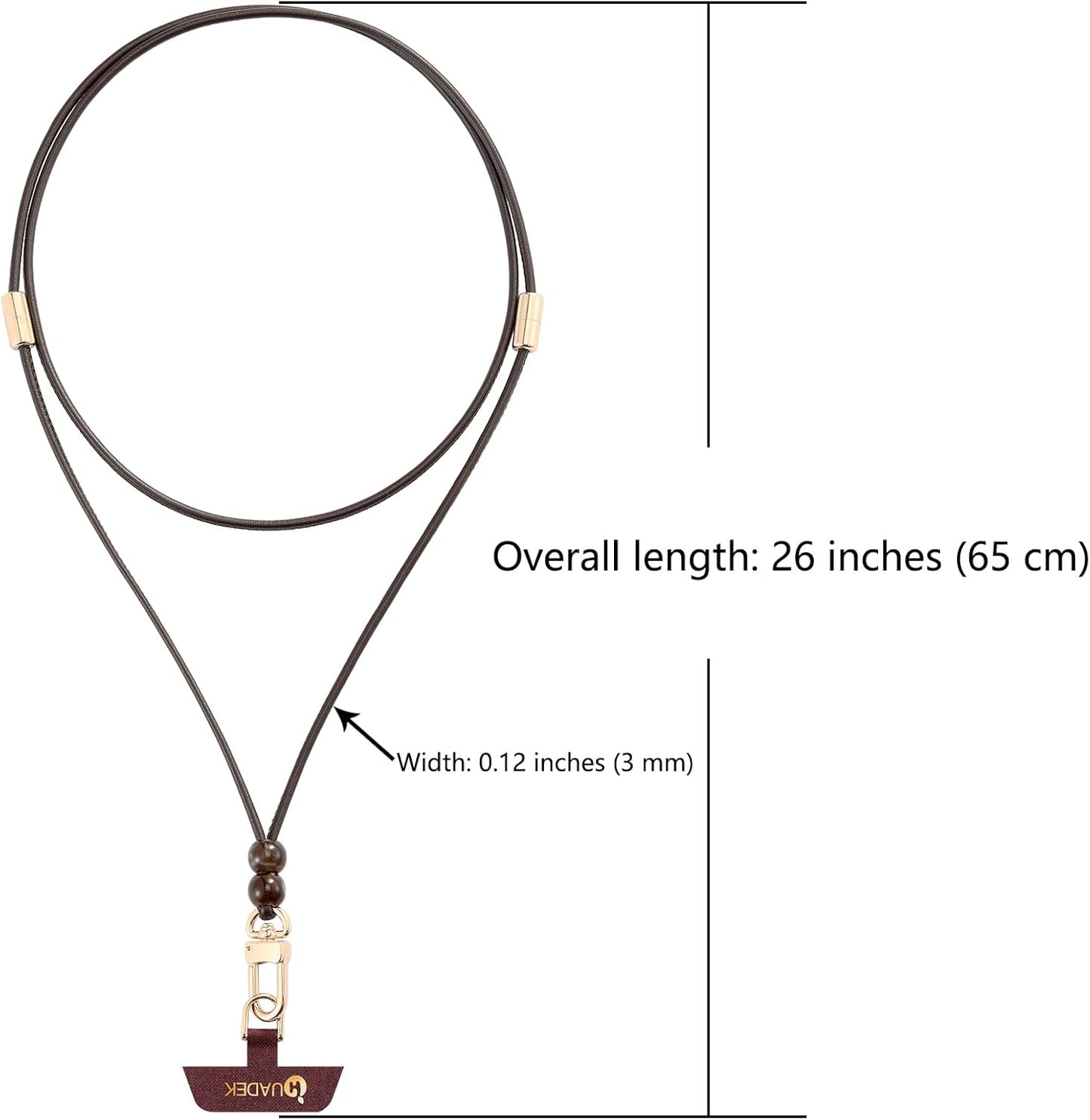 Leather cell phone lanyard Detachable Phone Chain Strap 2-in-1 Phone Chain Wristlet