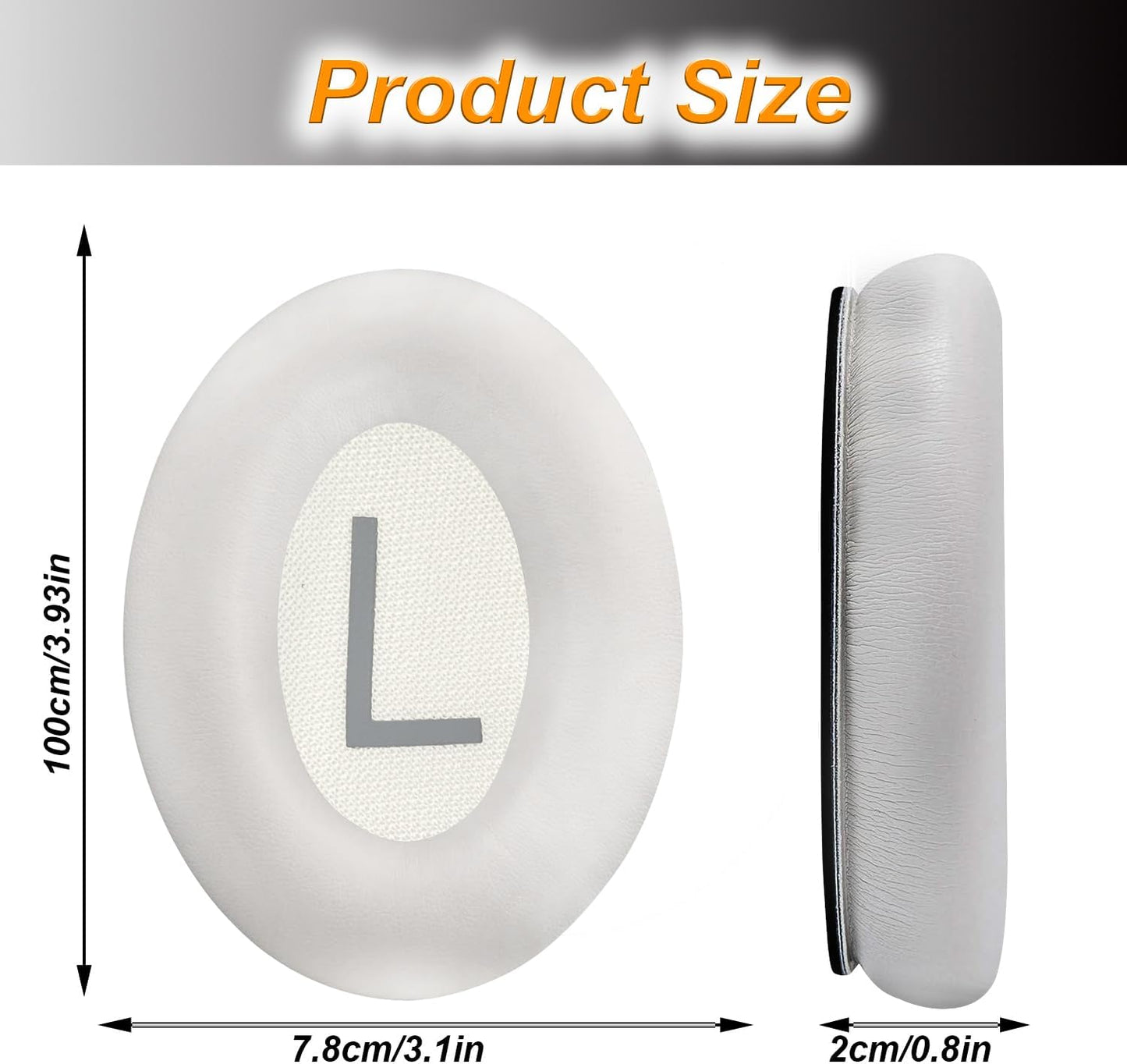 Replacement Ear Pads for Bose QuietComfort 45 (QC45) Headphones, Ear Pads Cushions with QCSE (QC SE)/New QC Wireless High-Density Noise Isolation Foam, Made Soft Protein Rubber Leather