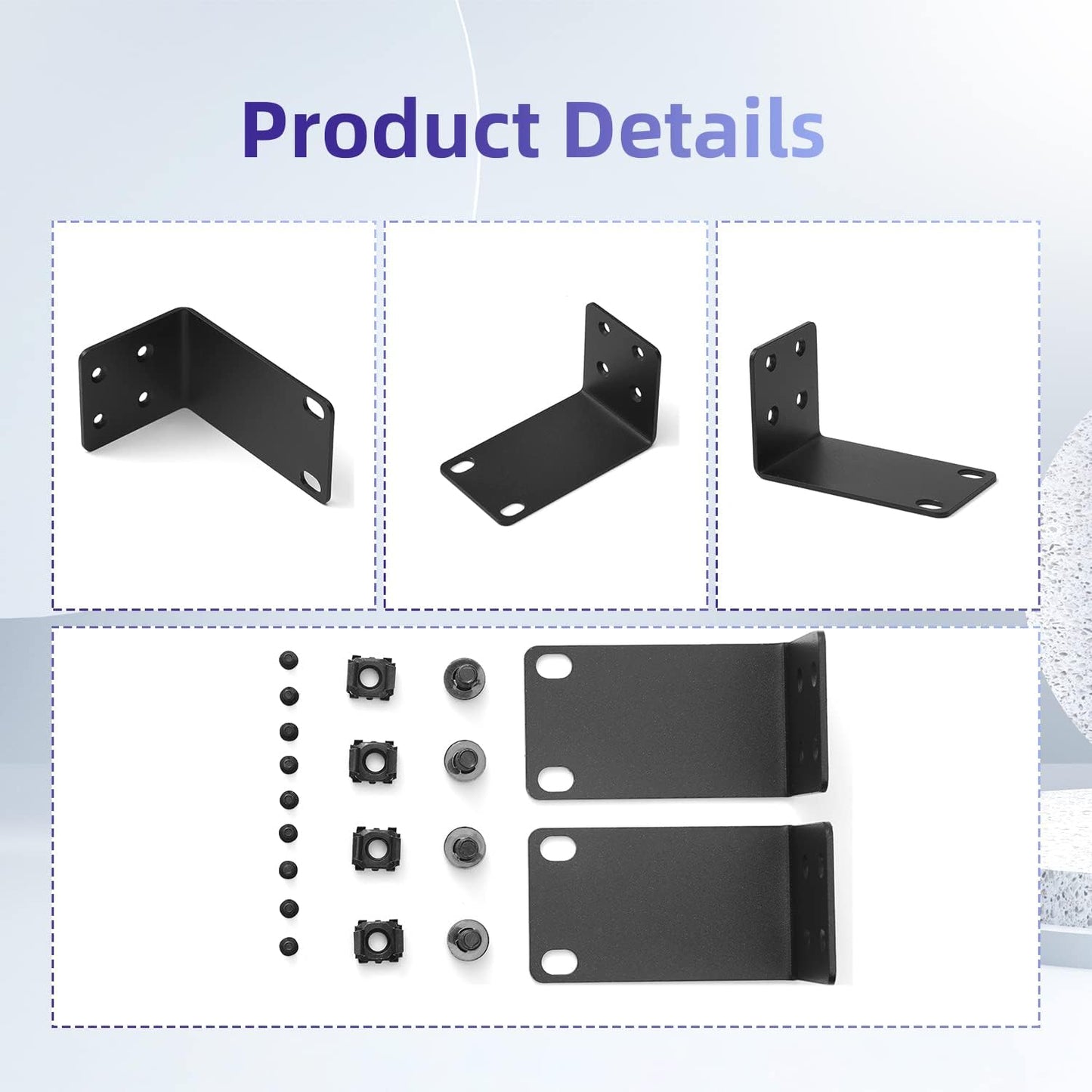 Universal Rack Mount Kit 1U Rack Ears for NETGEAR Series Switches (JGS/MS/RPS/SRX/XS/XSM/FS Series)